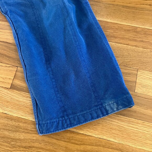 Vintage Royal Blue A1 Canvas Double-Knee Cotton Drawstring Chore Pants – Med/Lar - Picture 6 of 7